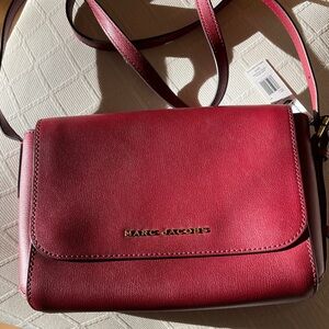 Marc Jacobs Burgundy Leather Crossbody Bag